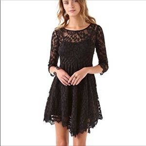 🍍Free people black lace dress